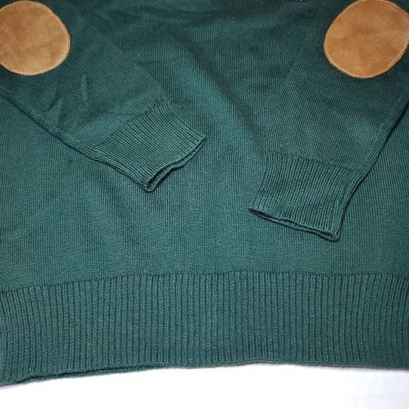 Hope & Henry Fine Gauge V-Neck Organic Sweater with Elbow Patches Sz XS - Picture 3 of 6